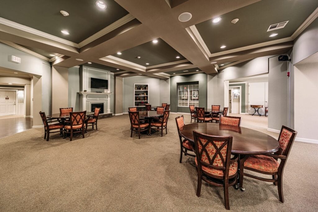Spacious Multipurpose Event and Dining Room at an Independent Living Facility