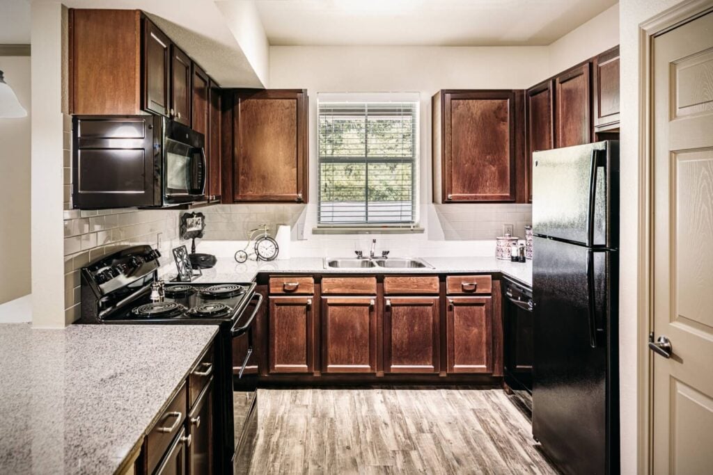 Well-Appointed Full Kitchen in a Private Resident Apartment for Short-term Senior Care