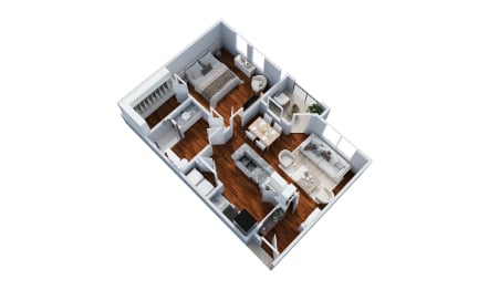 PKVW_IL_Bluebonnet_1B-1BA_689 sq. ft render