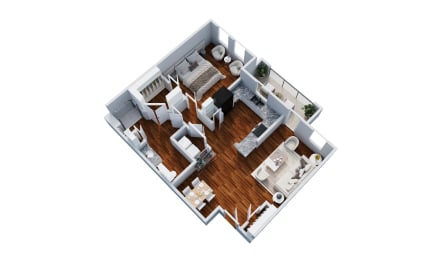 PKVW_IL_Gardenia_1B-1BA_761 sq. ft render