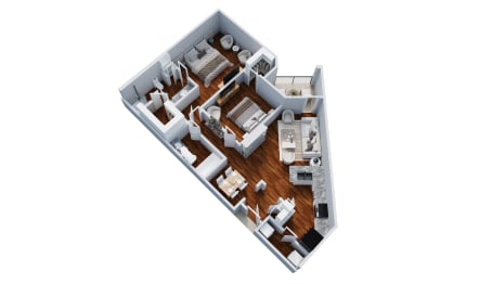 PKVW_IL__2B-2BA_Laurel1038 sq. ft render